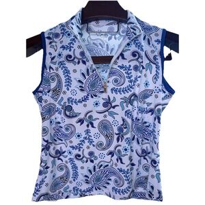 TAIL 1/4 Zip‎ GOLF SHIRT SZ L LARGE PAISLEY PARADISE COLOR Performance Golf